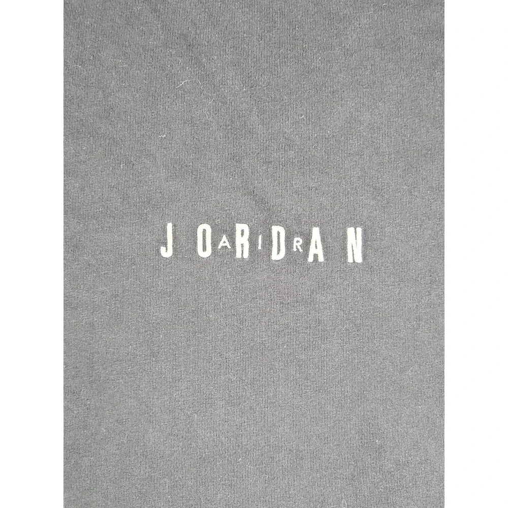 Jordan Shirt Mens Medium Black Embroidered Wordmark Jumpman Logo Nike Air Tee
